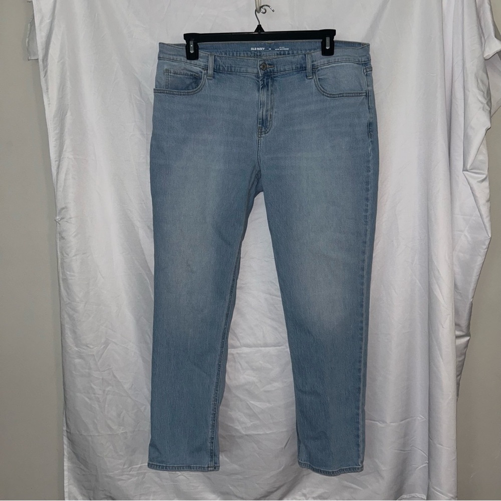 Old Navy Jeans Mid Rise WOW Boyfriend Straight Leg Denim Pants Light Wash 16